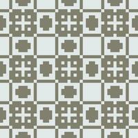 a pattern with squares and crosses in gray and white vector