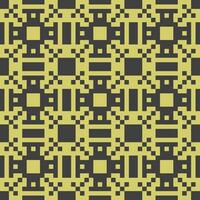 un pixelado modelo en amarillo y negro vector