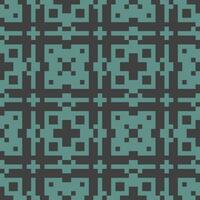 a pixel style pattern in teal and black vector