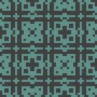 a pixel style pattern in teal and black vector