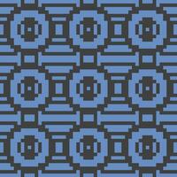 a pixel art pattern with blue and black squares vector