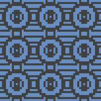 a pixel art pattern with blue and black squares vector