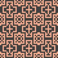 a pixelated pattern with squares and crosses vector