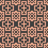 a pixelated pattern with squares and crosses vector