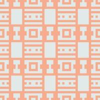 a pattern with squares and triangles on an orange background vector