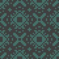 a pixel style pattern in teal and black vector
