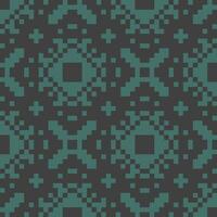 a pixel style pattern in teal and black vector