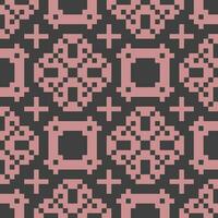 a pixel pattern with pink and black squares vector