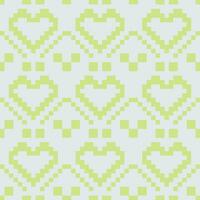 a pixel pattern with hearts on a white background vector