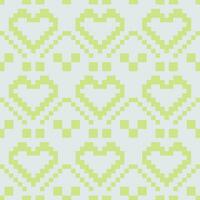 a pixel pattern with hearts on a white background vector
