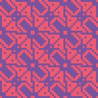 a pixel pattern with red and purple squares vector