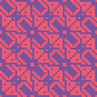 a pixel pattern with red and purple squares vector