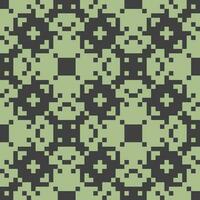 a pixel pattern in green and black vector