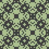 a pixel pattern in green and black vector