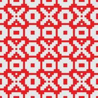a pixelated pattern with red and white squares vector