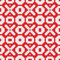 a pixelated pattern with red and white squares vector