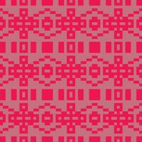 un píxel Arte modelo en rosado y rojo vector