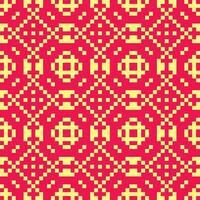 a red and yellow pixel pattern vector