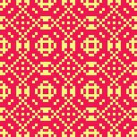 a red and yellow pixel pattern vector