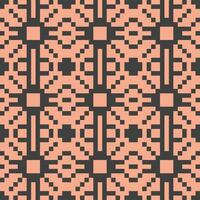 a pixel pattern in orange and black vector
