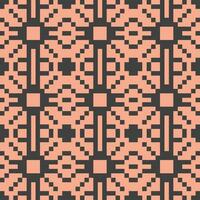 a pixel pattern in orange and black vector