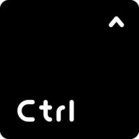 solid icon for ctrl key vector