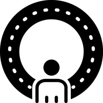 sólido icono para en ningún lugar vector