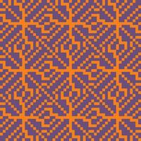 a pixel pattern in orange and purple vector