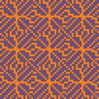 a pixel pattern in orange and purple vector