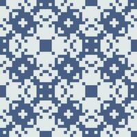 a blue and white pixel pattern vector