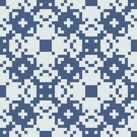 a blue and white pixel pattern vector