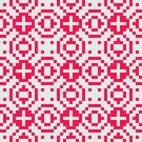 pixel art red white pattern vector