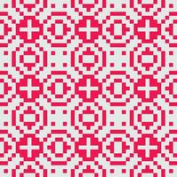 pixel art red white pattern vector