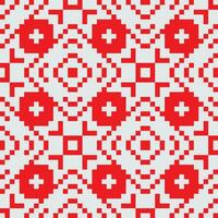 a red and white pattern with squares vector