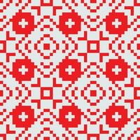 a red and white pattern with squares vector