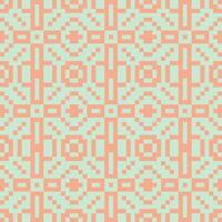 a pixelated pattern in peach and turquoise vector