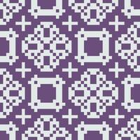 a pixel style pattern in purple and white vector