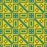 a yellow and green pattern with squares vector