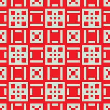 a red and green geometric pattern with squares vector