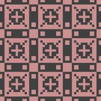 a pixelated pattern with squares and crosses vector