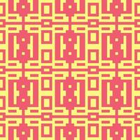 a colorful geometric pattern in pink and yellow vector