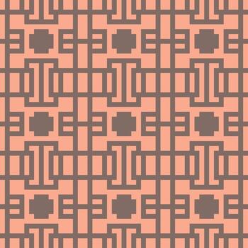 a pattern of squares and triangles in orange and gray vector