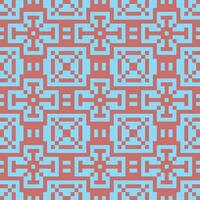 a pixelated pattern with squares and crosses vector