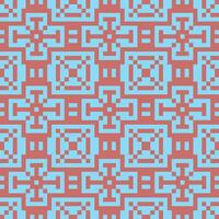 a pixelated pattern with squares and crosses vector