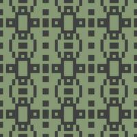 pixel square pattern green fabric vector