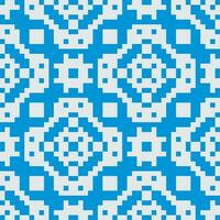 a blue and white pixel pattern vector