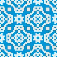 a blue and white pixel pattern vector