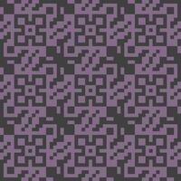 un píxel modelo en púrpura y negro vector