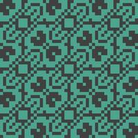 a pixel pattern in teal and black vector