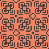 a pixel pattern on an orange background vector
